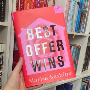BOTM Marisa Kashino Best Offer Wins - Pink and Red Hardcover Novel